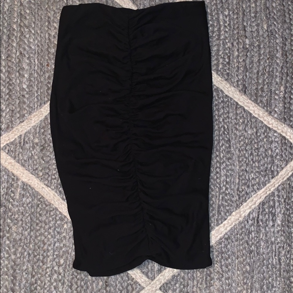 Naked Wardrobe medium cinched black skirt